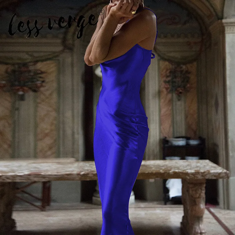 Сексуальное атласное платье lessverge с перфорацией на шнуровке женское модное - Фото №1