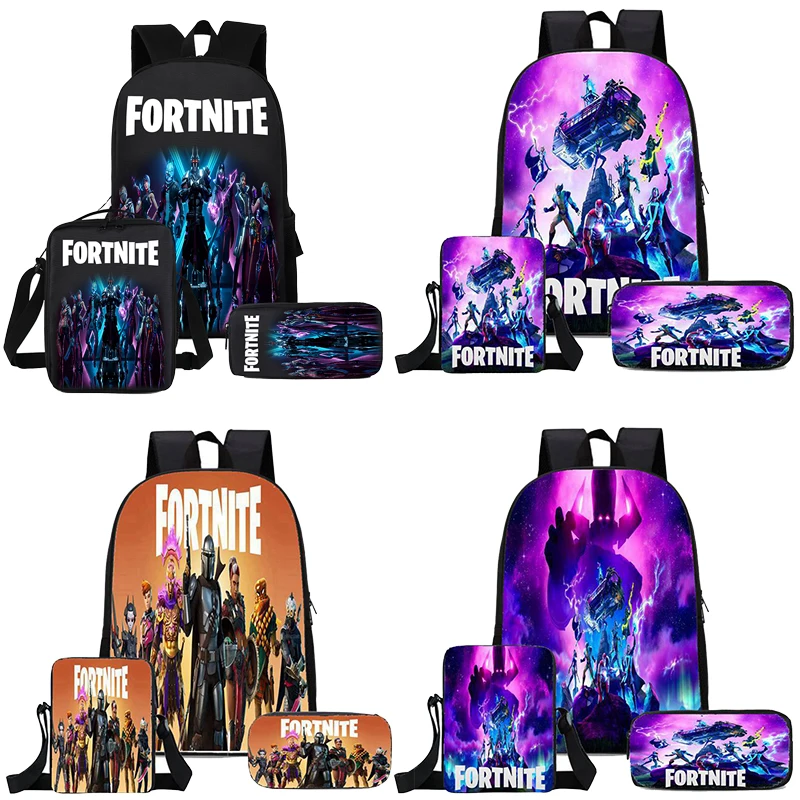 

Fortnite Backpack School Capacity Waterproof Children Backpacks 3D Cartoon Schoolbags Kids Toys SchoolBag Supplies for Boys Gift