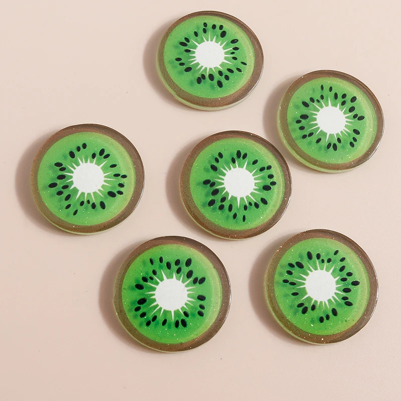 10 шт. милый пластиковый мультяшный плоский Кабошон из каучука с рисунком фруктов