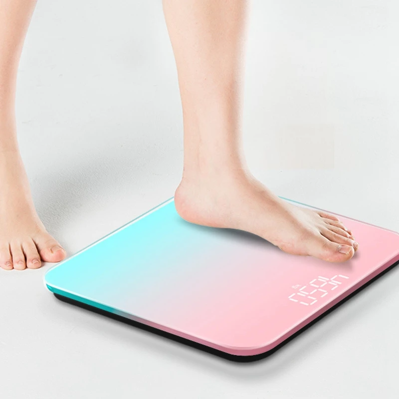 

Body Scale Gradient Color Body Weight Scales Bathroom Floor Scales Body Weighing Bath Scale Digital Lcd Smart Electronic