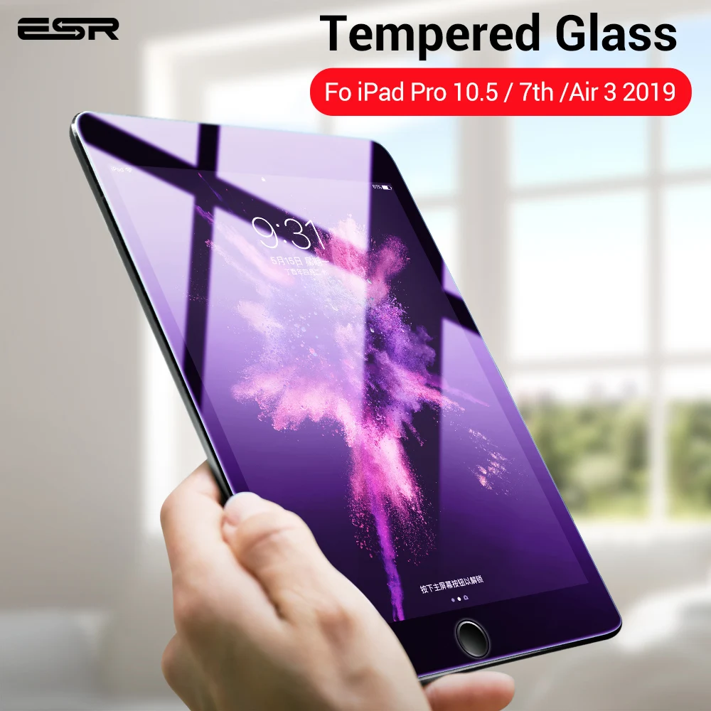 ESR защитная пленка из закаленного стекла для iPad 7 /Air 3/iPad Pro 10,5, защитная пленка из закаленного стекла для iPad 7 /Air 3