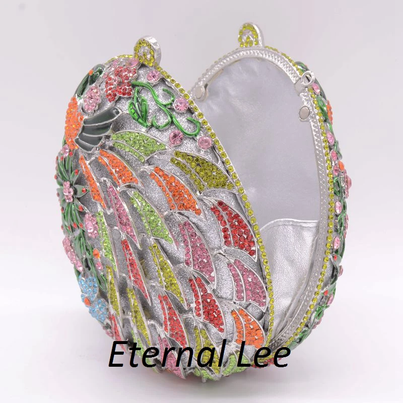 

ETERNAL LEE Gold Ball Crystal Clutches Flower Design Small Evening Purse Wedding/Special Occasion Clutch/Evening Handbag
