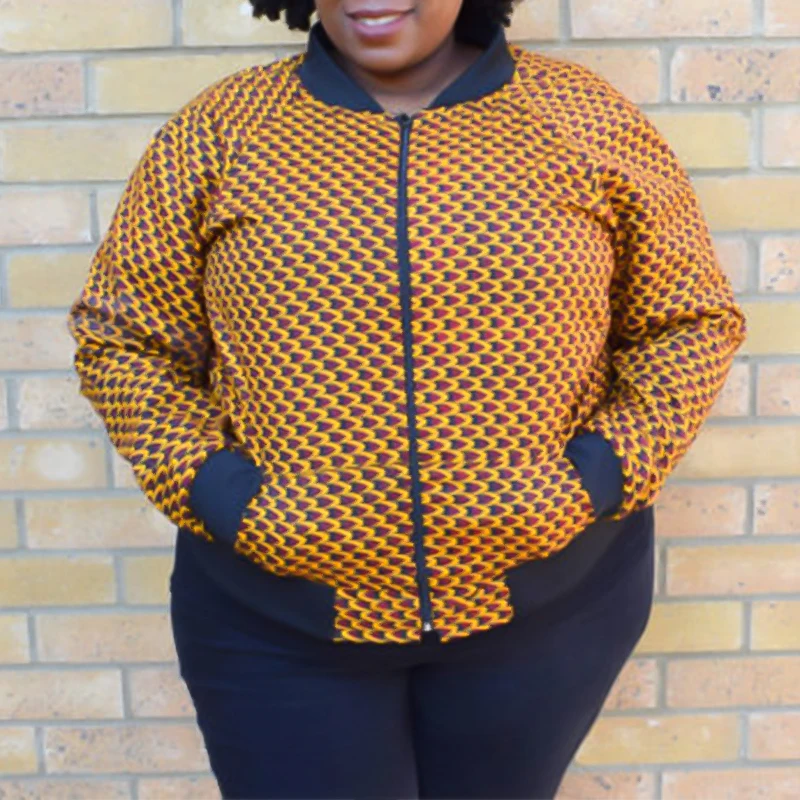 African dashiki bomber Jacket women fashion clothes Ankara wax jacket african bomber jacket Cotton autumn winter clothes jacket