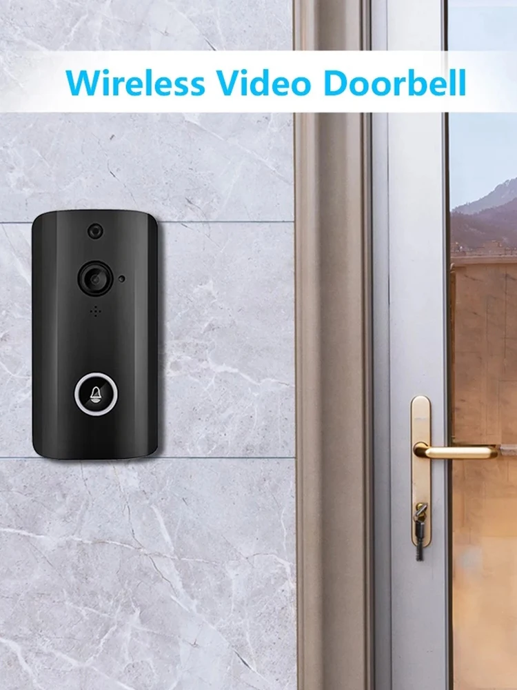 

Wi-Fi Video Doorbell Camera 720P Visual Real-time Intercom Wireless Video Bell with Motion Detection Talk Home Security Camera