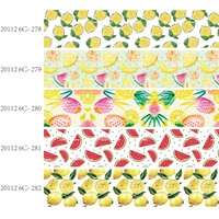 summer fruit listone lemon and pineapple printed grosgrain ribbon 50 yardslot