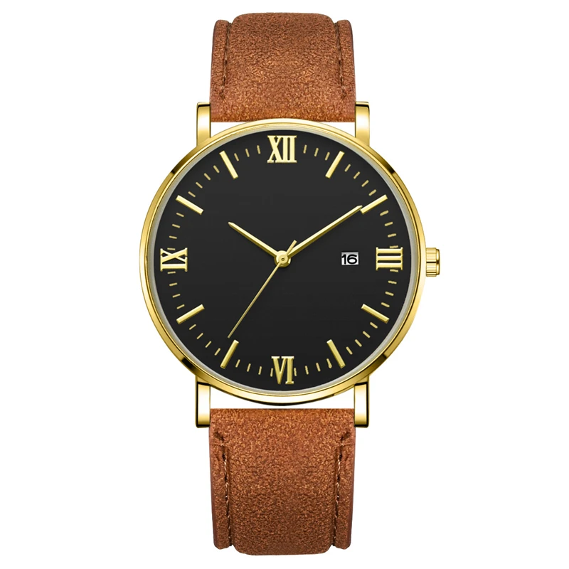 

Simple Fashion Watch Roman Numeral Scale PU Strap Quartz Watches