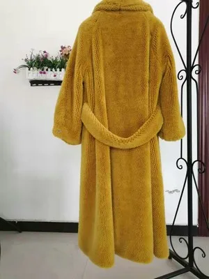 Женская Шуба из цельного меха норки модная шуба искусственного большой размер