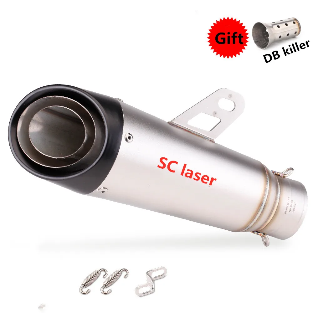 

60mm Universal Motorcycle Carbon Fiber Exhaust Muffler Steel Pipe escape moto FOR gp project DB killer gsxr 750 CBR10000 Z1000