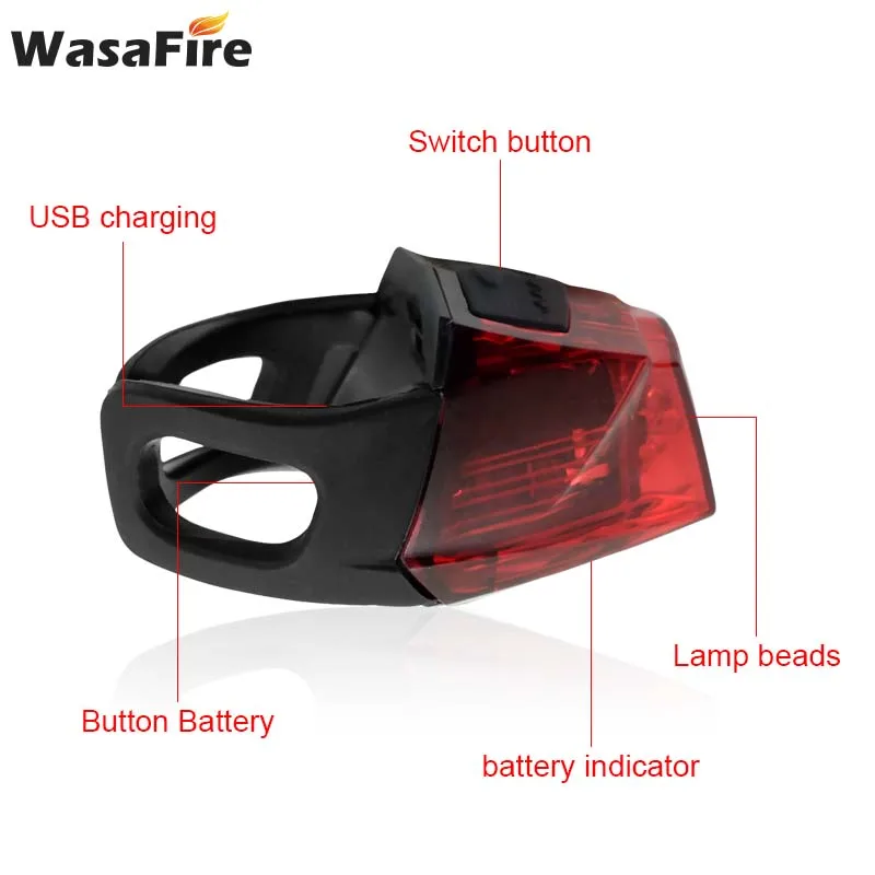 

Bicycle Tail Light LED Breathing Taillight USB Rechargeable Waterproof Sensing Night Riding Warning Rear Lamp Bike Accessories