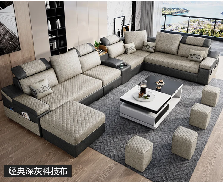 Современный минималистский латексный кожаный тканевый диван cama Съемный и