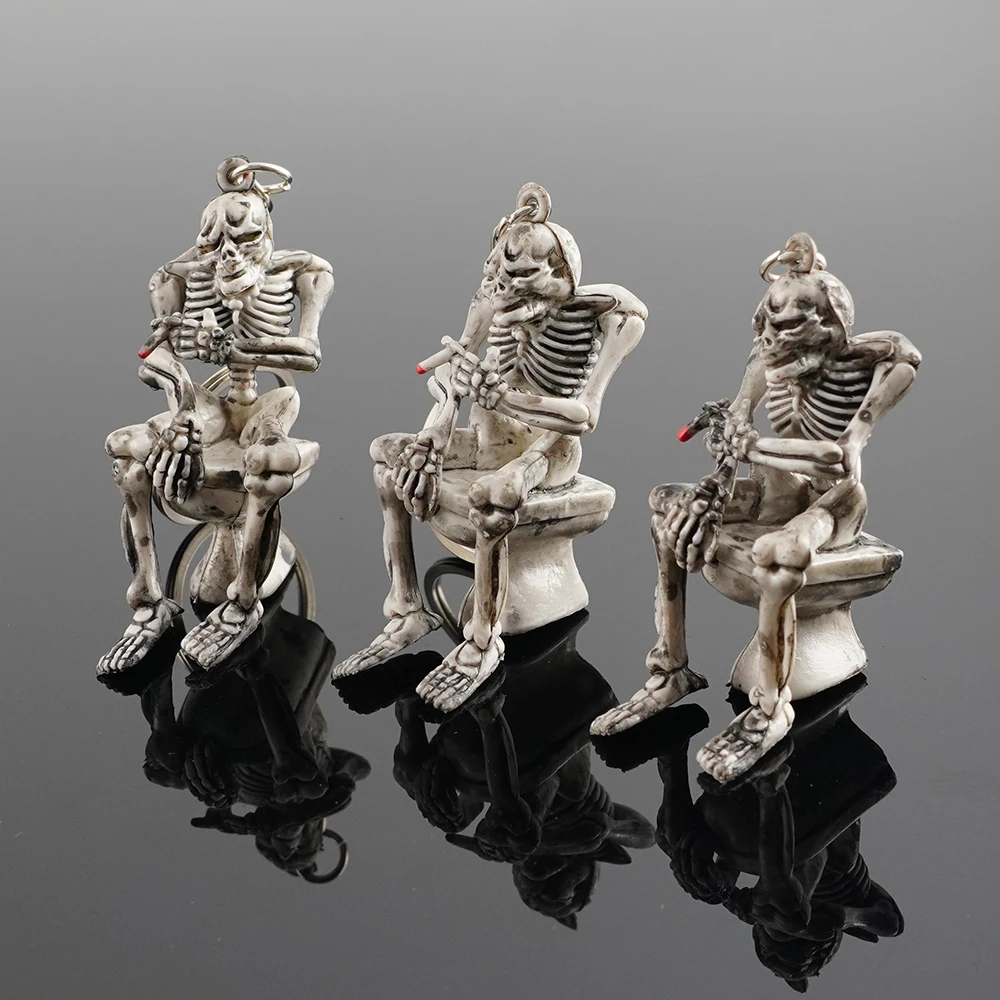 1 шт. Творческий Череп Туалет кошелек сумка резиновый автомобильный брелок с