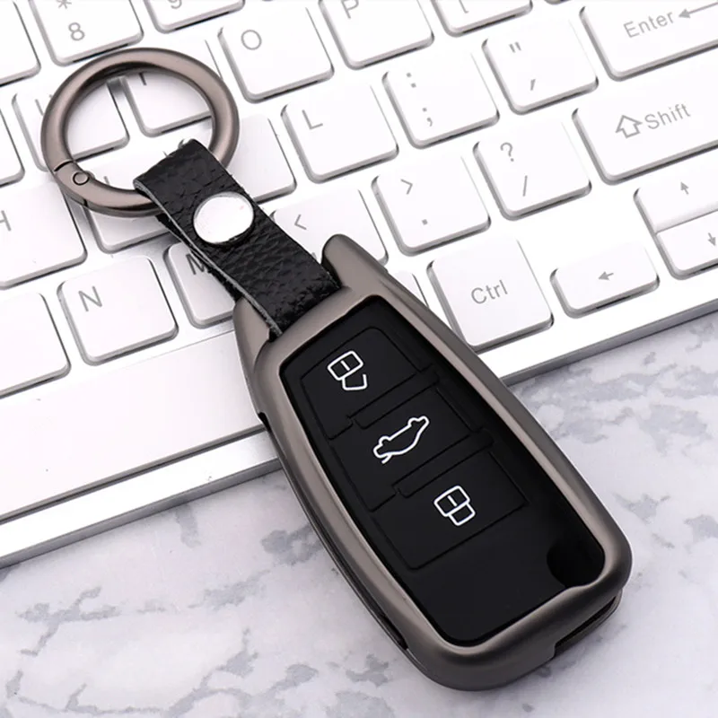 

Car key case for audi a3 8p 8v a4 b7 b8 b5 b9 a5 a1 q7 q5 a6 4f c5 c6 c7 c4 tt q3 s3 a7 a8 100 c4 tt 8n cover auto holder shell