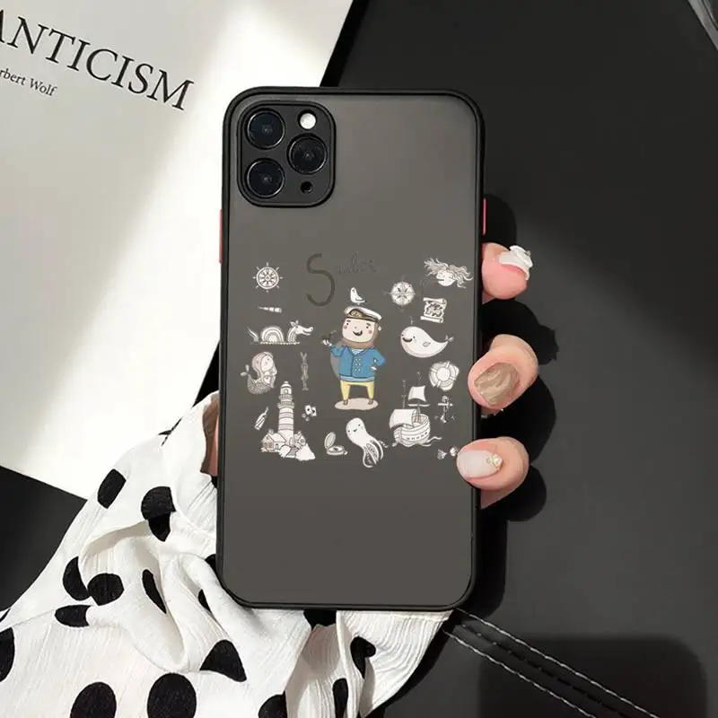 

Cartoon Cute Profession Teacher Phone Cases Matte Transparent for iPhone 7 8 11 12 s mini pro X XS XR MAX Plus cover funda