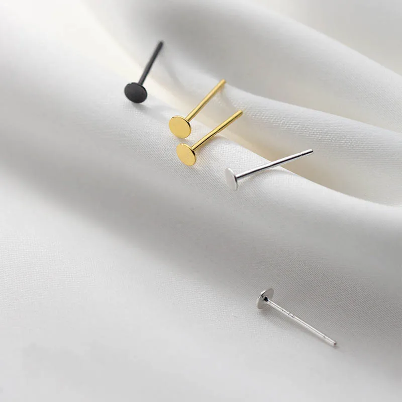 

Stud Earring 925 Sterling Silver Simple Earrings For Women Fashion Round Small Stud Earrings Charm Fine Jewelry Accessories