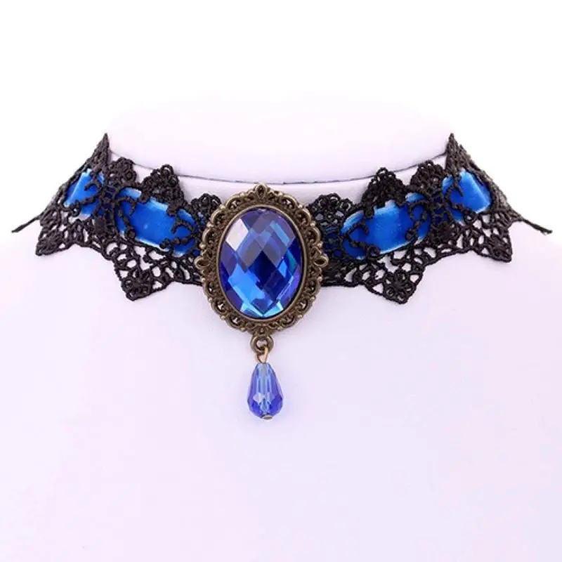 Женское винтажное ожерелье чокер с кружевом в готическом стиле|necklace jewelry|choker