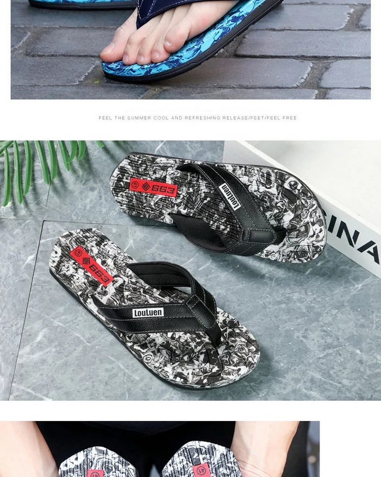 Zapatillas hombre; Новинка года; Вьетнамки; мужские уличные повседневные красивые тапочки; высококачественные мужские банные тапочки на плоской подошве в полоску