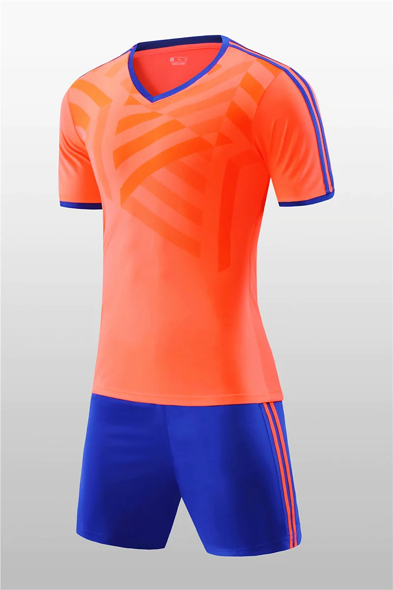 Для взрослых и детей трикотажная Футбольная форма без надписей с коротким