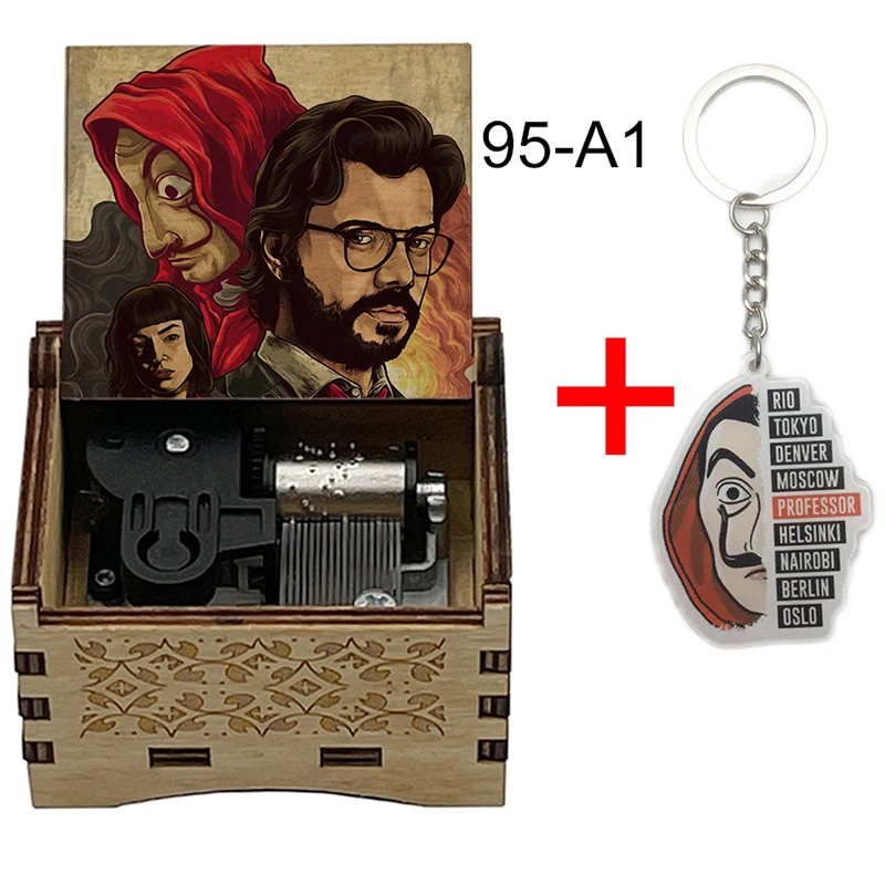 Цветной принт бумажный дом заводная механическая музыкальная шкатулка Белла Чао