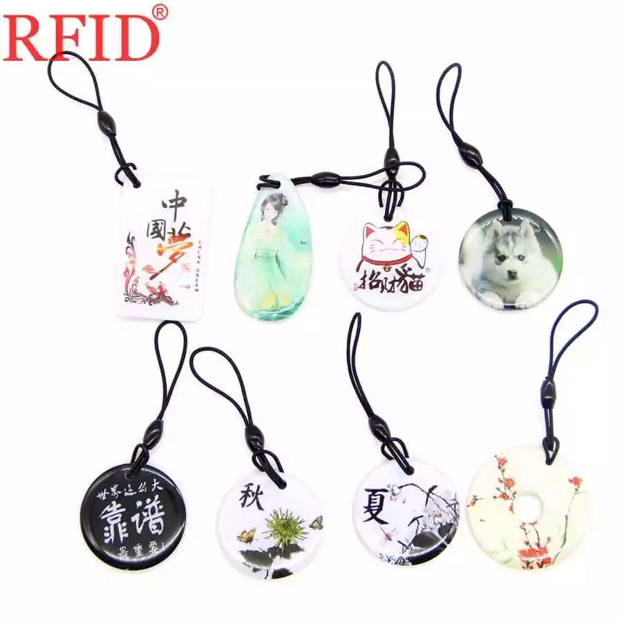 Multiple Choices UID S50 1K 13.56MHz RFID Rewriteable Writable Keychain Key Tag Changeable NFC Access Control Card | Безопасность и