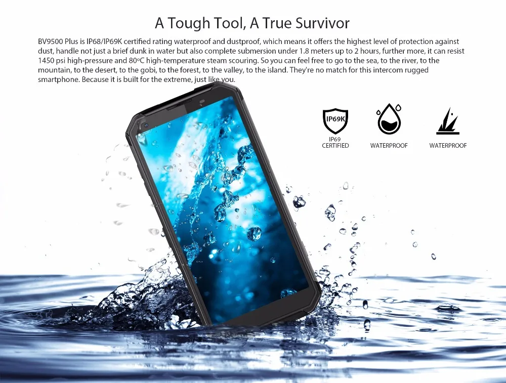 Мобильный телефон Blackview BV9500 Plus, Android 9,0, четыре ядра, 5,7 дюймов, Helio P70, 4 Гб ОЗУ, 64 Гб ПЗУ, IP68, водонепроницаемый, 4G, смартфон, NFC, OTG