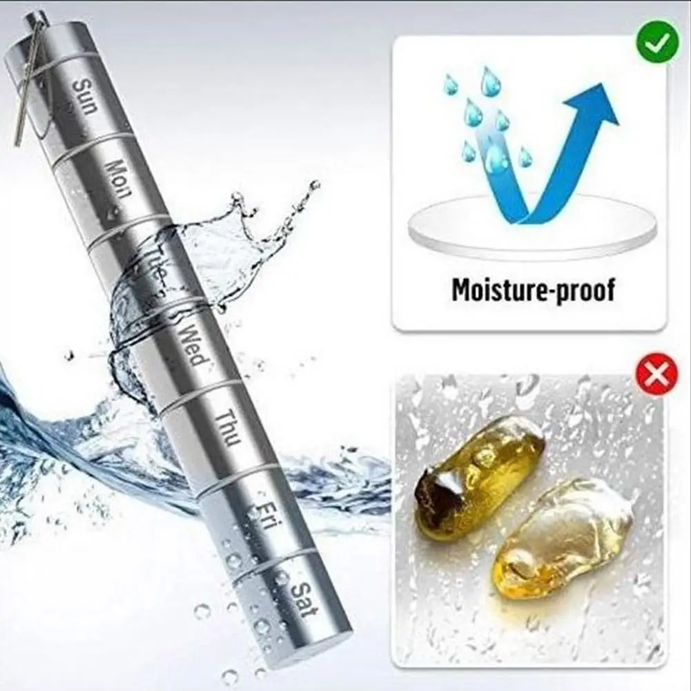 

Aluminum Alloy Medicine Tank Airtight Outdoor Sealed Waterproof Warehouse Can Waterproof Detached For Seven Be Days Box K0D2