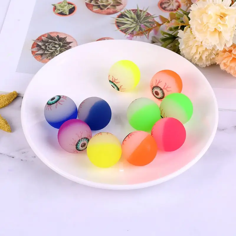 

10pcs Eye Ball Glowing Doll Bouncy Eyeball Horror Scary Halloween Cosplay Prop Party Haunted Decoration 54DF