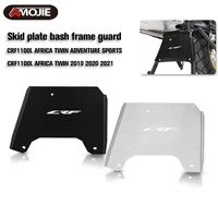 motorcycle skid plate foot rests bash frame engine guard cover chassis protector for honda crf1100l africa twin adventure sports