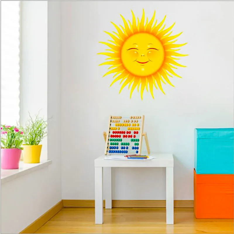 

Cartoon Sun Wall Sticker for Children Room Decoration Wall Decals Sticker Room Decoration Accessories Wallpaper Decoration DIY