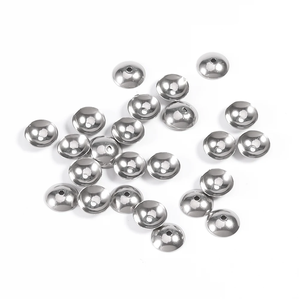 

200 Pcs 3/4/5/6/8mm Loose Spacer Bead Caps Stainless Steel Round Cone End Beads Cap Accessorie For DIY Jewelry Finding Making