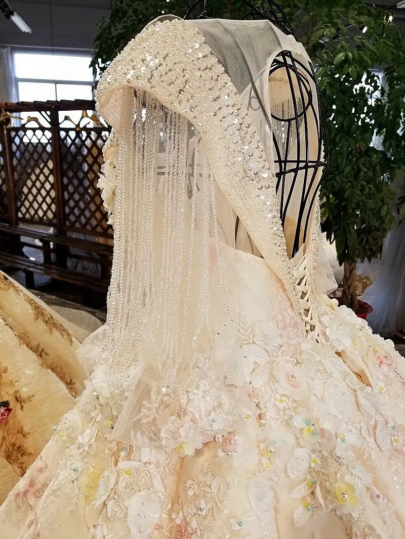 LS69412 Роскошная свадебная одежда бальное платье три четверти рукав Aliexpress, Китай Свадебные платья невесты последний дизайн