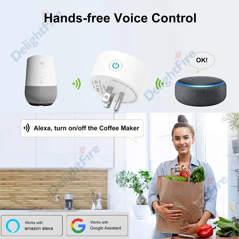 Штепсельная Вилка американского стандарта экшн камера с Wi Fi умная розетка 16A