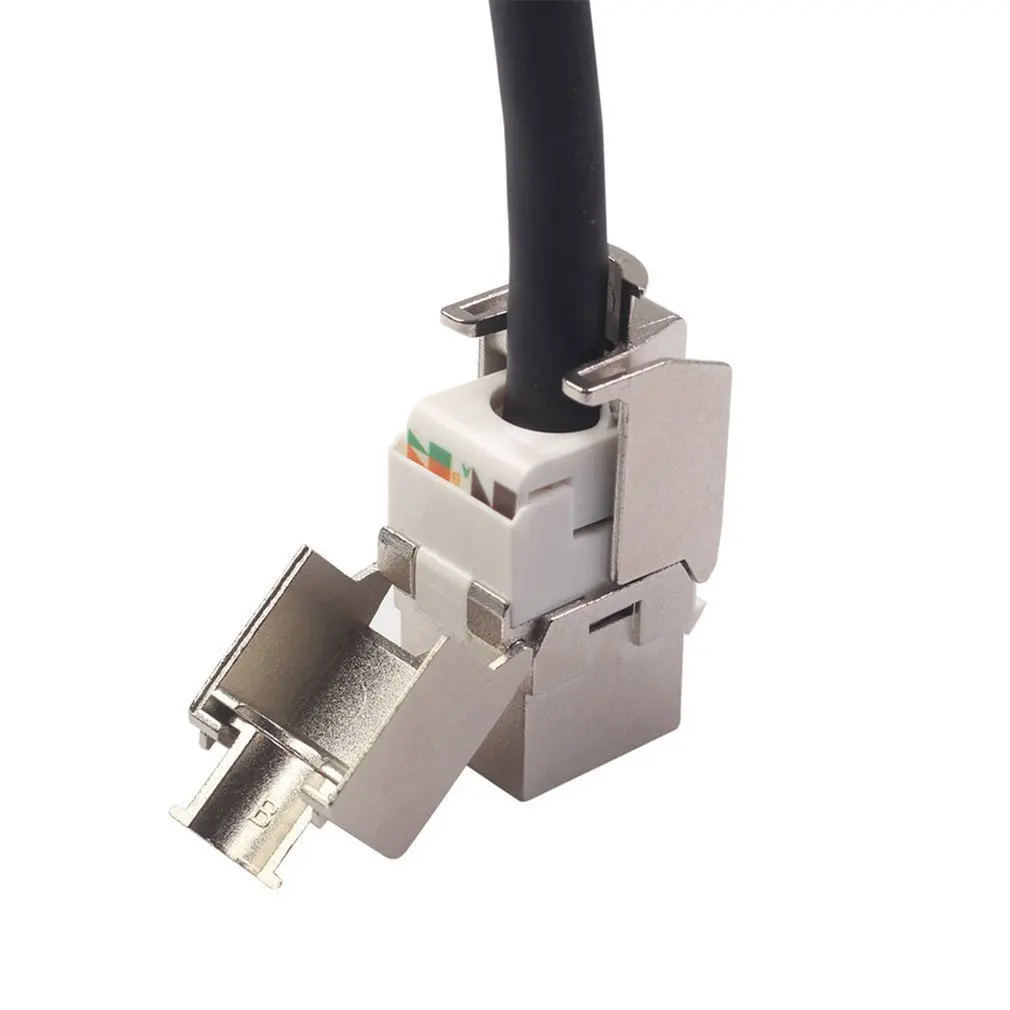 Сетевой модуль RJ45 Cat6 Cat7 Keystone Jack с полной защитой на 360 градусов разъем для