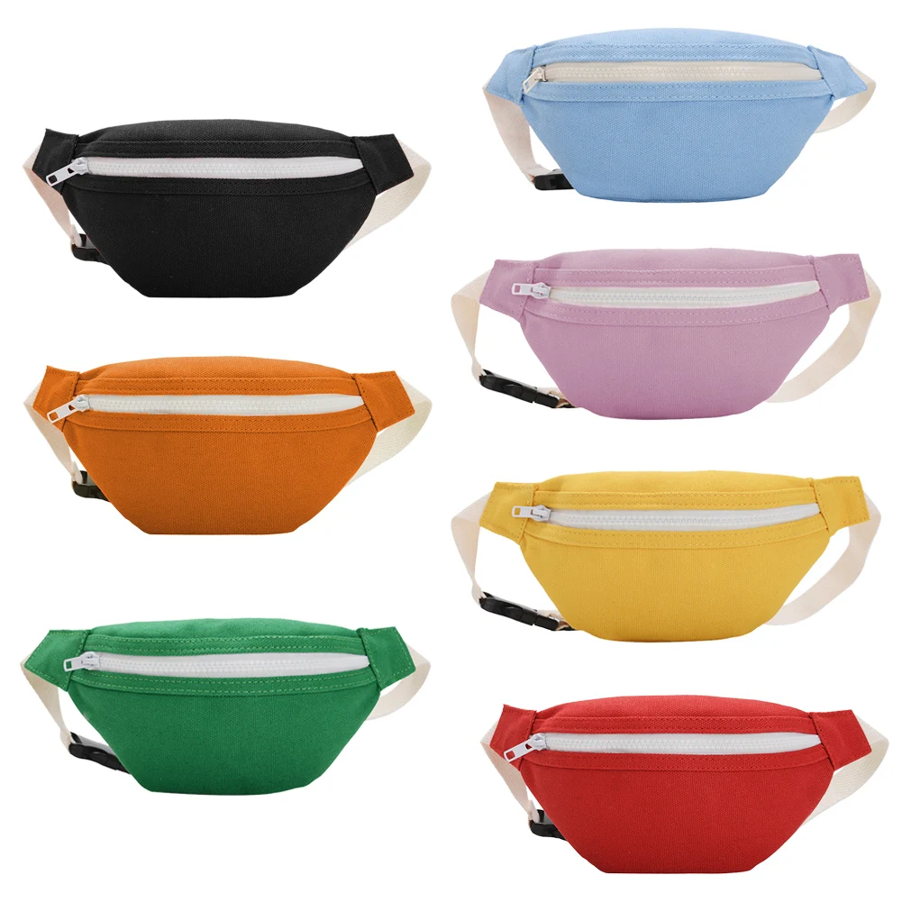 

Casual Canvas Chest Bags Waist Solid Messenger Packs Daily Children Fanny Bum Purse ChestWaist Girl Cute Leisure Chest