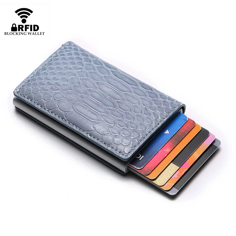 Анти вор Rfid Блокировка ID кредитный держатель для карт кошелек Тонкий Бизнес