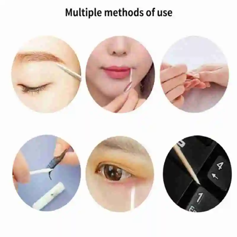 

100pcs One-time Non-linting Special Pointed Multi-function Small Cotton Swab Kapok Stick