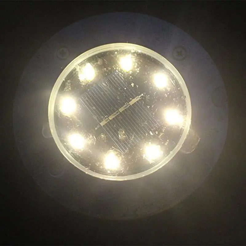 

4Pcs 8 LED Solar Power Buried Light Ground Lamp Outdoor Path Light Spot Lamp Yard Garden Lawn Landscape Decking Bulb