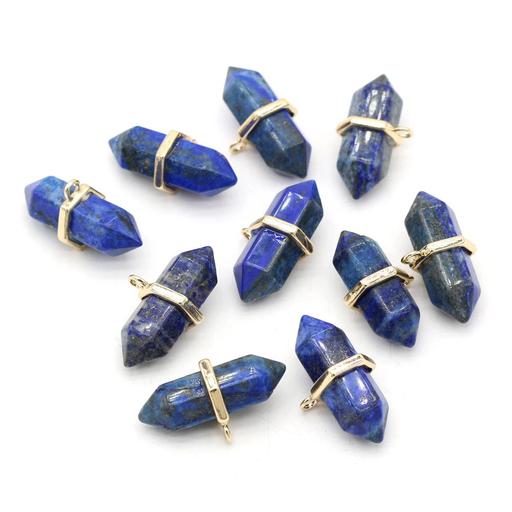 Подвеска из натурального камня, полудрагоценные камни, флэш-камень, две острые Подвески для изготовления ювелирных изделий «сделай сам», аксессуары для ожерелья, браслета