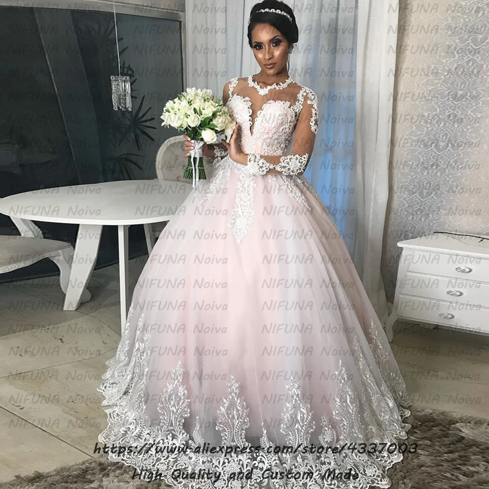 Vestido De Noiva Прозрачные Свадебные платья Suknia Slubna винтажное кружевное бальное платье