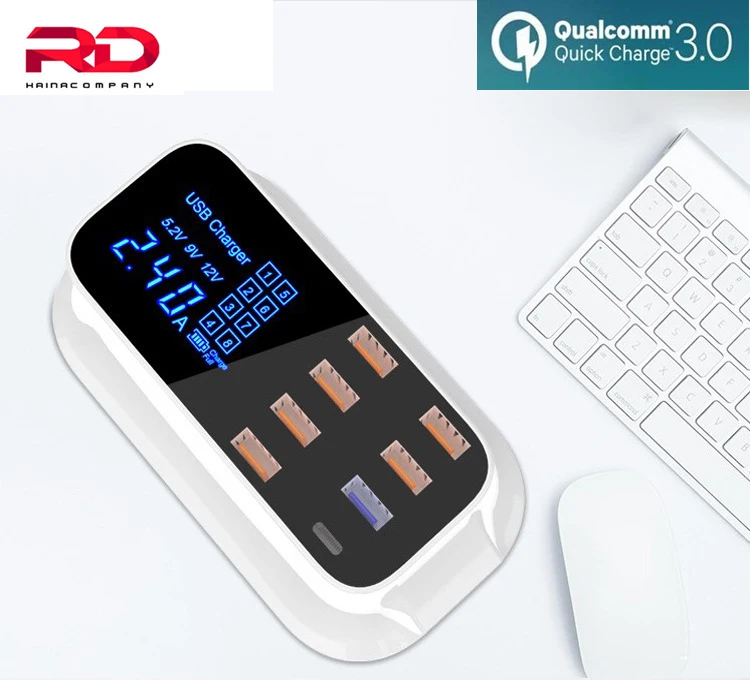 Многопортовый usb концентратор для быстрой зарядки 3 0 8 портов настольного