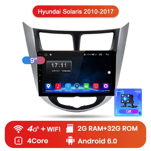 2-32G for 4G BK Junsun V1 2G+ 32G Android 8,0 DSP для Solaris hyundai 2010- автомобильный Радио Мультимедиа Видео плеер навигация gps RDS 2 din dvd - Цвет: 2-32G for 4G BK