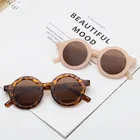 Модные круглые детские солнцезащитные очки в стиле ретро, солнцезащитные очки для мальчиков и девочек, винтажные детские солнцезащитные очки, цветные детские очки