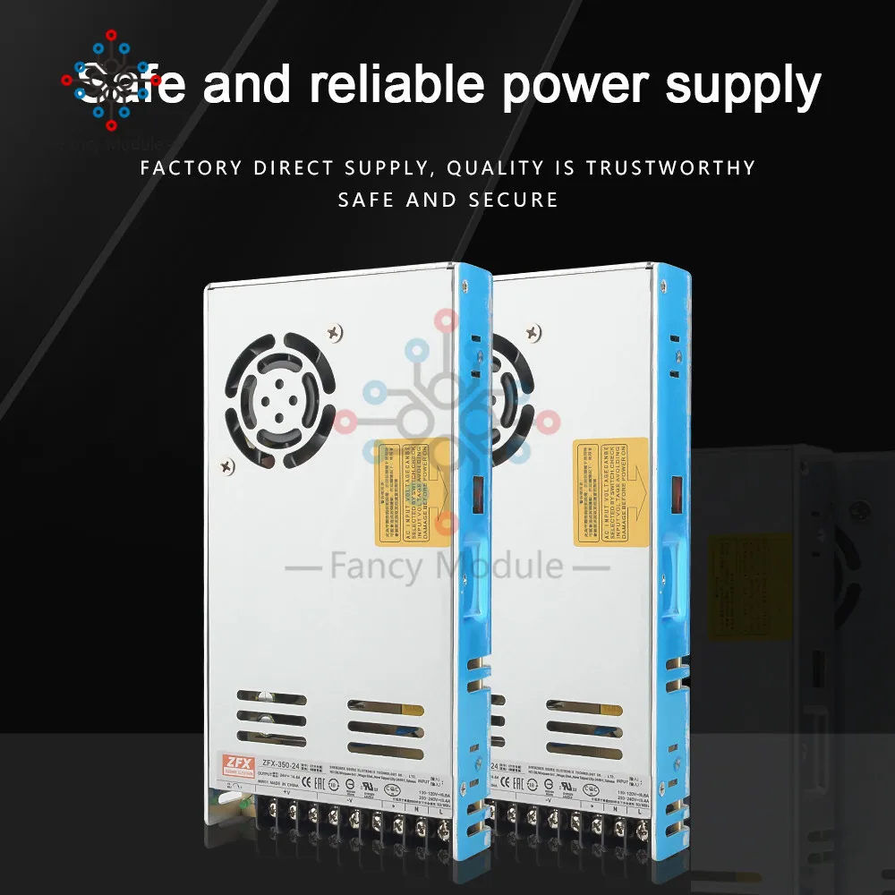 

Источник питания 220 В до 24 В переменного тока в постоянный ток 350 Вт с вентилятором охлаждения
