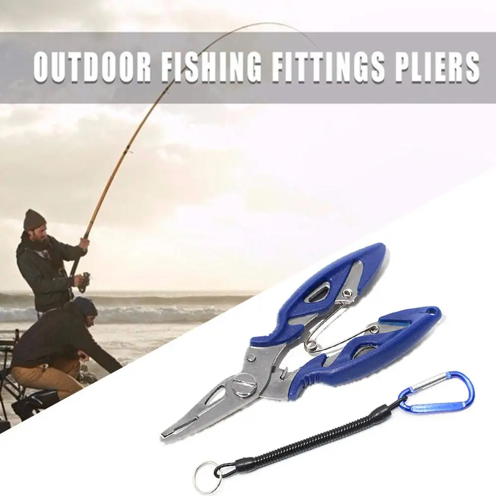 

Fish Control Multi Functional Clamp Fish Clamp with Lanyards Spring Rope River Fishing 3 Color Stainless Steel