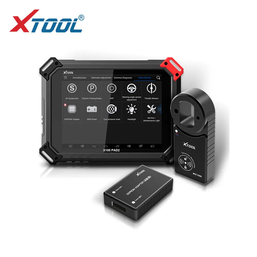 XTOOL X 100 PAD2 с адаптером KC100 эксперт по специальным функциям для VW 4 го и 5 IMMO X100