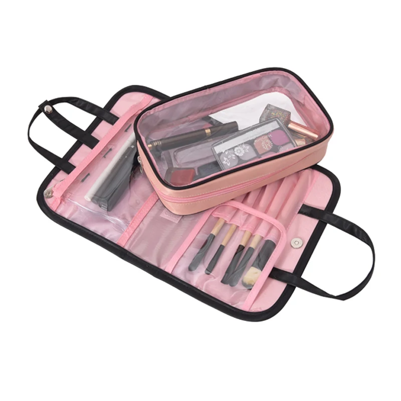 

Transparent Cosmetic Bag Women Makeup brush Bags Toiletries Organizer travel Cosmetic Cases Waterproof Portable Storage pouch