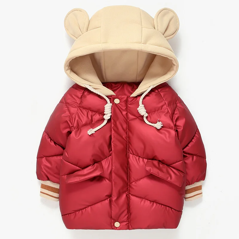 2019 новая зимний комбинезон для девочек плотная куртка в Корейском стиле