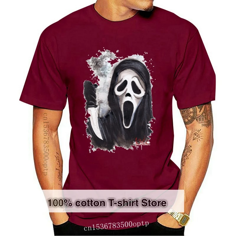 

Film Scream T-Shirt Men short sleeve horror movie Scream 3d Clothing women men Printed Summer T Shirts Classic Cotton Top Tees