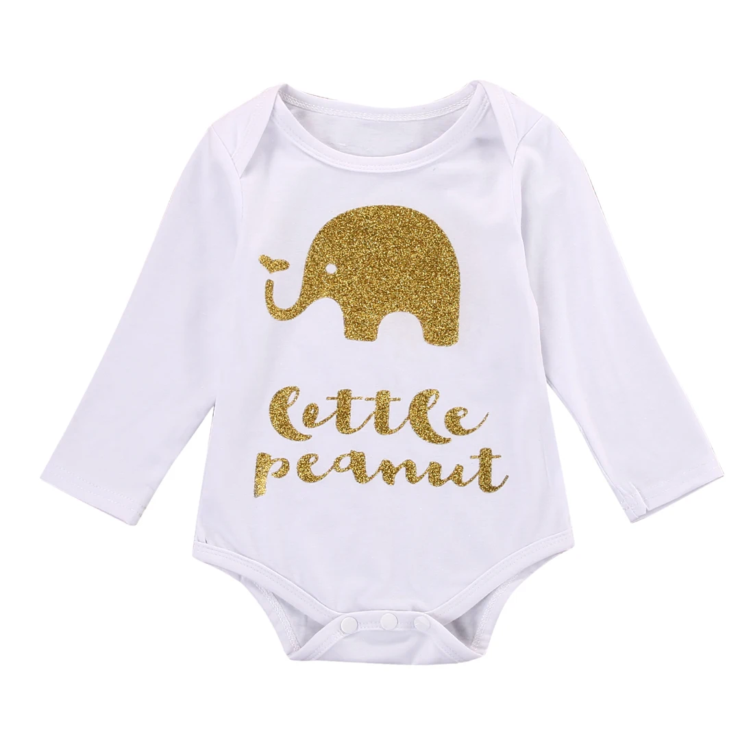 

Newborn Baby Boys Girls Cotton Romper Long Sleeve Elephant Jumpsuit Summer Autumn Clothes Kids Boy Girl Rompers 0-18M