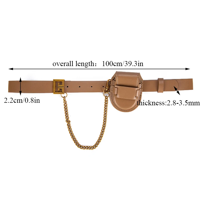 

Fashionable Small Waist Bag Chain Unisex American Style Decorative Simple Light Individual Convenient Detachable Bag Waist Chain