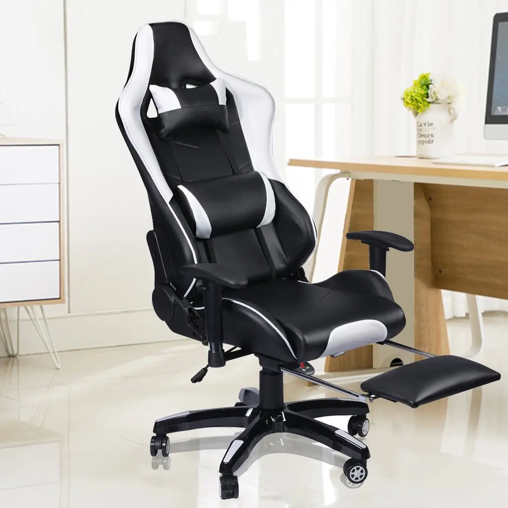 Гоночное игровое офисное кресло компьютерный стол вращающееся на 360 градусов с